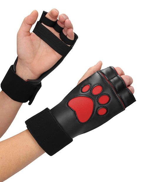 Ouch Shots Ouch Puppy Play Paw Cut-Out Gloves - Red - Image 2