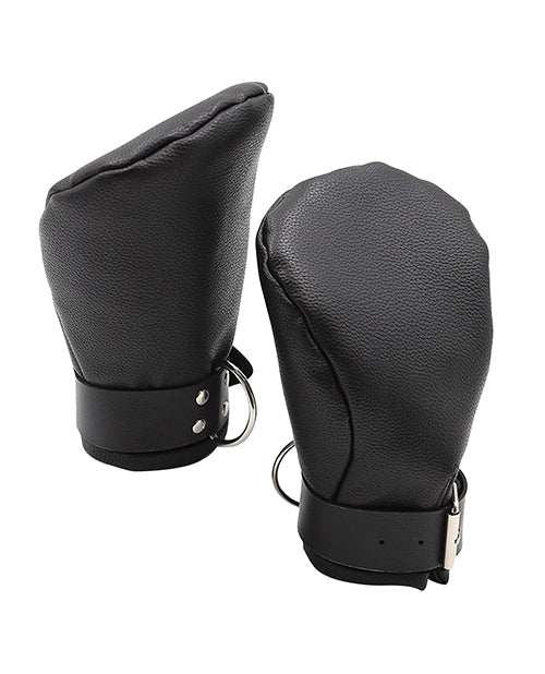 Ouch Shots Ouch Puppy Play Lined Fist Mitts - Black - Image 2