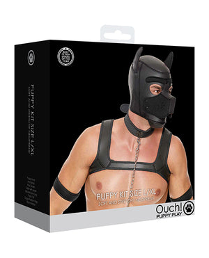 Ouch Shots Ouch Puppy Play Complete Kit - LXL Black