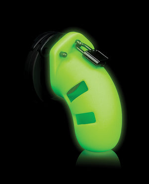 Ouch Shots Ouch 3.5" Model 20 Cock Cage - Glow in the Dark - Image 3