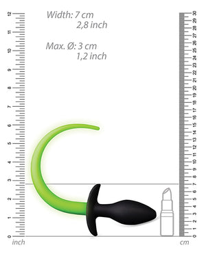Ouch Shots Ouch Puppy Tail Plug - Glow in the Dark - Image 5