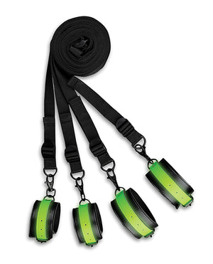 Ouch Shots Ouch Bed Bindings Restraint Kit - Glow in the Dark - Image 3