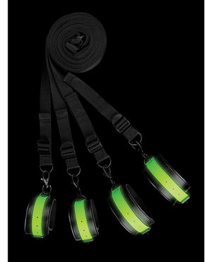 Ouch Shots Ouch Bed Bindings Restraint Kit - Glow in the Dark - Image 4