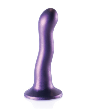Ouch Shots Ouch 7" Curvy G-Spot Dildo - Metallic Purple - Image 2