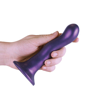 Ouch Shots Ouch 7" Curvy G-Spot Dildo - Metallic Purple - Image 5