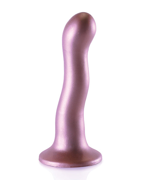 Ouch Shots Ouch 7" Curvy G-Spot Dildo - Rose Gold - Image 2