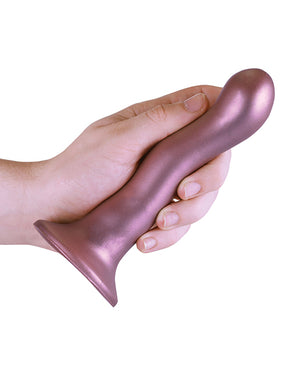 Ouch Shots Ouch 7" Curvy G-Spot Dildo - Rose Gold - Image 5