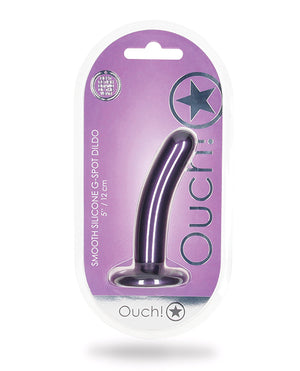 Ouch Shots Ouch 5" Smooth G-Spot Dildo - Metallic Purple