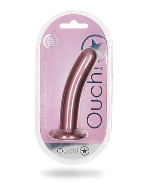 Ouch Shots Ouch 6" Smooth G-Spot Dildo - Rose Gold