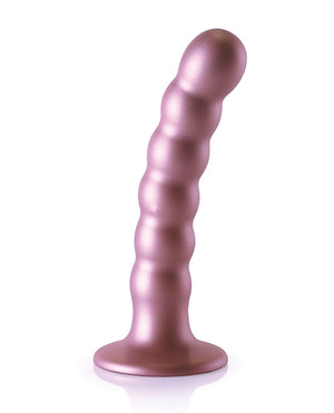 Ouch Shots Ouch 5" Beaded G-Spot Dildo - Rose Gold - Image 3
