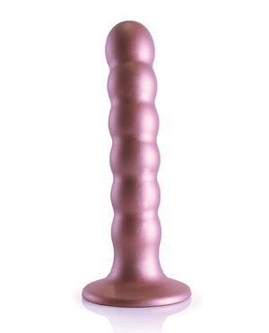 Ouch Shots Ouch 5" Beaded G-Spot Dildo - Rose Gold - Image 4