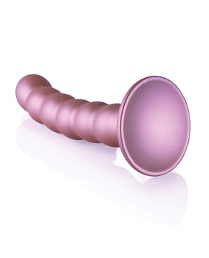 Ouch Shots Ouch 5" Beaded G-Spot Dildo - Rose Gold - Image 5