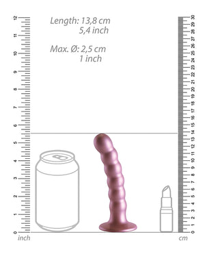 Ouch Shots Ouch 5" Beaded G-Spot Dildo - Rose Gold