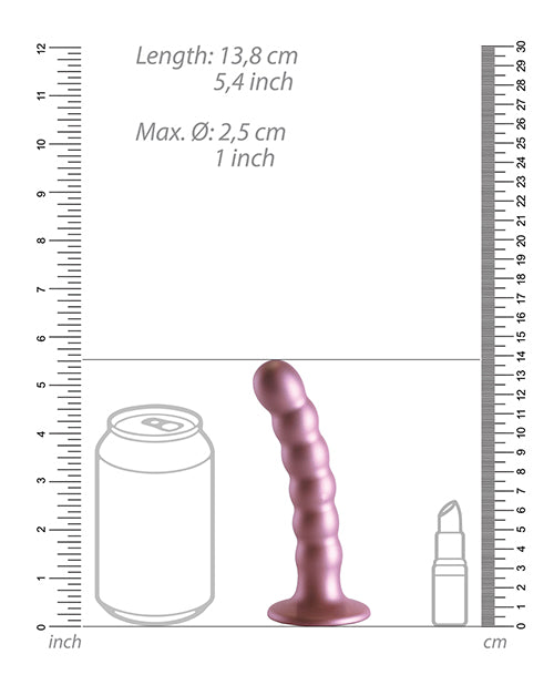 Ouch Shots Ouch 5" Beaded G-Spot Dildo - Rose Gold