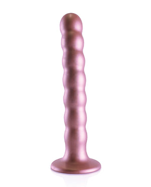 Ouch Shots Ouch 6.5" Beaded G-Spot Dildo - Rose Gold - Image 3