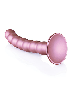 Ouch Shots Ouch 6.5" Beaded G-Spot Dildo - Rose Gold - Image 4