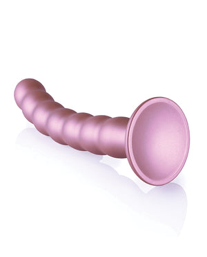 Ouch Shots Ouch 8" Beaded G-Spot Dildo - Rose Gold - Image 3