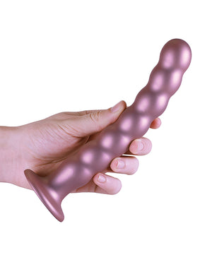 Ouch Shots Ouch 8" Beaded G-Spot Dildo - Rose Gold - Image 4