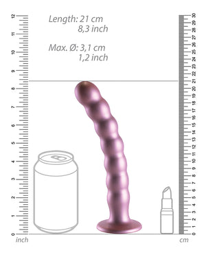 Ouch Shots Ouch 8" Beaded G-Spot Dildo - Rose Gold - Image 5