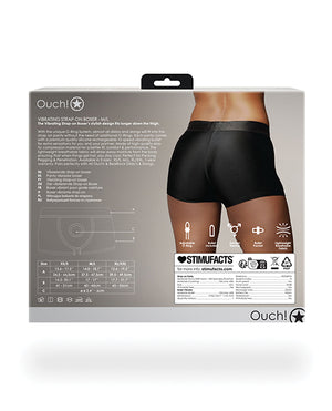 Ouch Shots Ouch Vibrating Strap On Boxer - Black M/L - Image 2