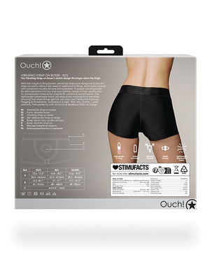 Ouch Shots Ouch Vibrating Strap On Boxer - Black XS/S - Image 2