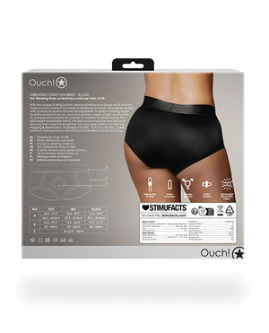 Ouch Shots Ouch Vibrating Strap On Brief - Black XL/XXL - Image 2