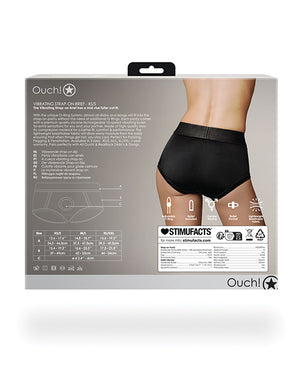 Ouch Shots Ouch Vibrating Strap On Brief - Black XS/S - Image 2