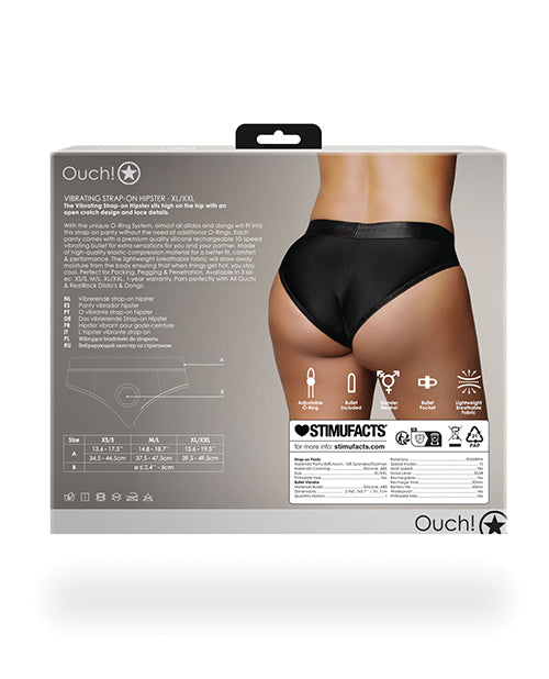 Ouch Shots Ouch Vibrating Strap On Hipster - Black XL/XXL - Image 2