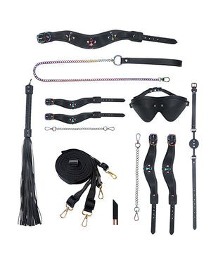 Ouch Shots Ouch! Venice Collection Bondage Kit w/Bag - Black/Iridescent - Image 4
