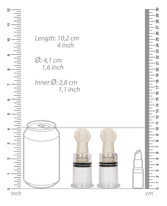 Pumped Shots Pumped Nipple Suction Set - Medium Clear