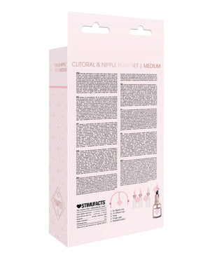 Pumped Shots Pumped Clitoral &amp; Nipple Pump Set - Medium Rose Gold