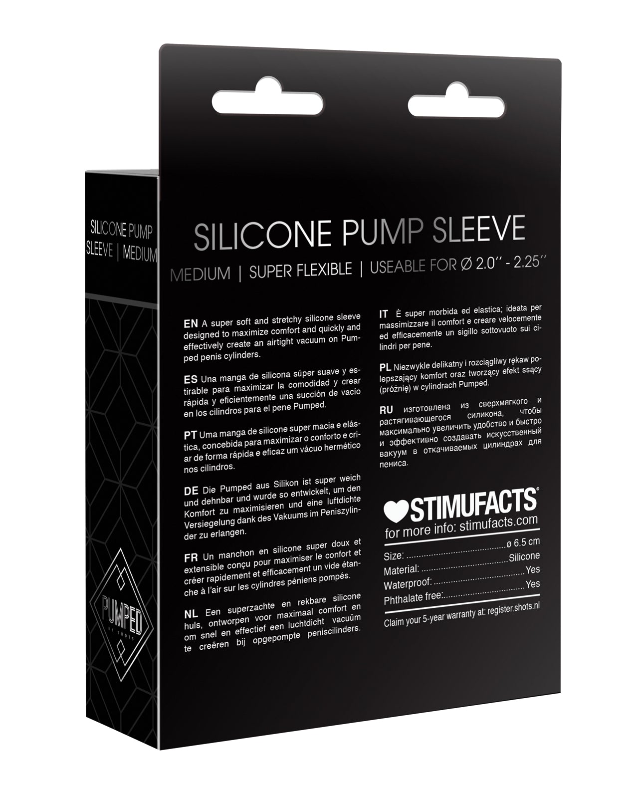 Pumped Shots Pumped Sleeve Medium - Black