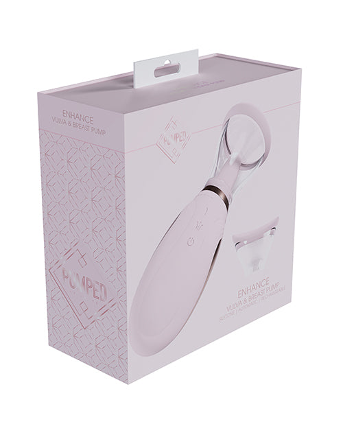 Shots Shots Pumped Enhance Rechargeable Vulva &amp; Breast Pump - Pink
