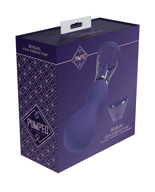 Shots Shots Pumped Sensual Rechargeable Vulva &amp; Breast Pump - Purple