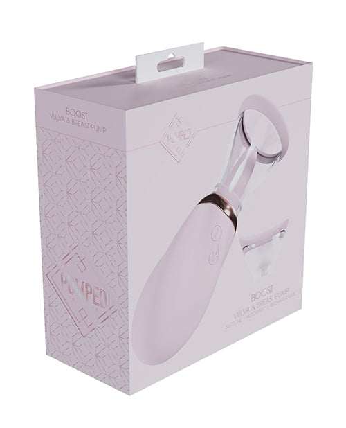Shots Shots Pumped Boost Rechargeable Vulva &amp; Breast Pump - Pink