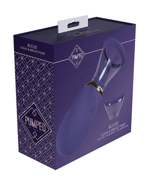 Shots Shots Pumped Boost Rechargeable Vulva &amp; Breast Pump - Purple