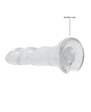 RealRock Shots RealRock Crystal Clear 7" Rippled Dildo - Transparent - Image 3
