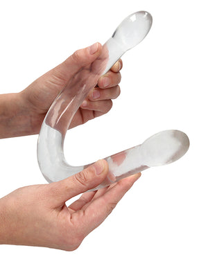 RealRock Shots RealRock Crystal Clear 17" Double Dildo - Transparent - Image 3