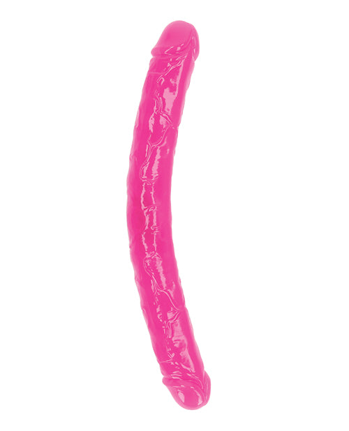 RealRock Shots RealRock 15" Double Dong Glow in the Dark - Neon Pink - Image 2