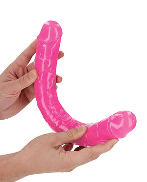 RealRock Shots RealRock 15" Double Dong Glow in the Dark - Neon Pink - Image 3