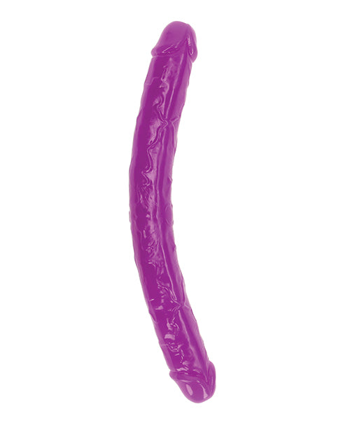 RealRock Shots RealRock 15" Double Dong Glow in the Dark - Neon Purple - Image 2