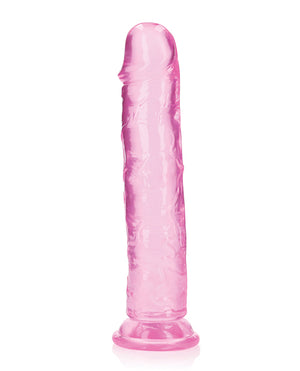 RealRock Shots RealRock Realistic Crystal Clear 10" Straight Dildo - Pink - Image 3