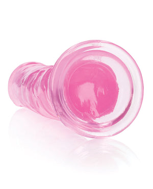 RealRock Shots RealRock Realistic Crystal Clear 10" Straight Dildo - Pink - Image 4