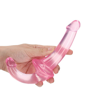 RealRock Shots RealRock Crystal Clear 6" Strapless Strap-On - Pink - Image 5
