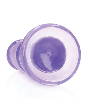 RealRock Shots RealRock Crystal Clear 5.5" Curvy Dildo/Butt Plug - Purple - Image 3