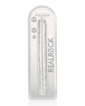 RealRock Shots RealRock Crystal Clear 13" Double Dildo - Transparent