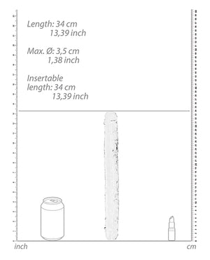 RealRock Shots RealRock Crystal Clear 13" Double Dildo - Transparent - Image 5