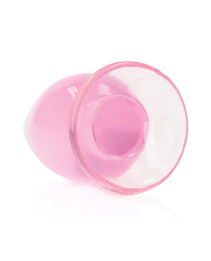 RealRock Shots RealRock Crystal Clear 4.5" Anal Plug - Pink - Image 3