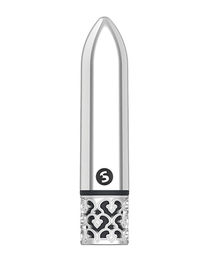 Royal Gem Shots Royal Gem Glamour Rechargeable Bullet - Silver - Image 2