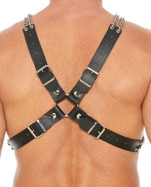 Ouch Uomo Shots Uomo Chain &amp; Chain Harness - Black - Image 3